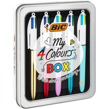 NOVITA' BIC 4 COLORI IN BOX ASSORTITE IN 5 COLORI DIFFERENTI - DA COLLEZIONE