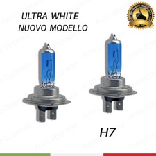 COPPIA LAMPADE LAMPADINE H7 EFFETTO XENON XENO LED LUCE ULTRA BIANCA 55 W 12 V