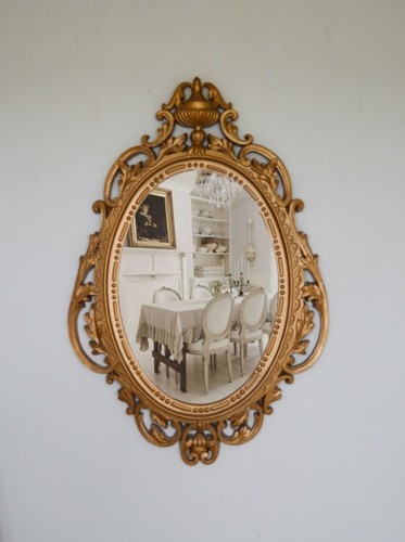 Specchio vintage pergamena con
