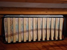 RETE LETTO IN DOGHE SINGOLA A UNA 1 PIAZZA 80X190, CON SUPPORTI LATERALI IN LEGN