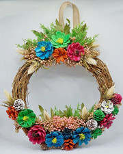 Ghirlanda  Fiori Pigne  234