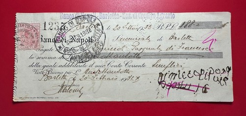 Assegno banco napoli - -,