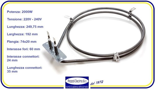 Resistenza circolare 2000w - resistenza,