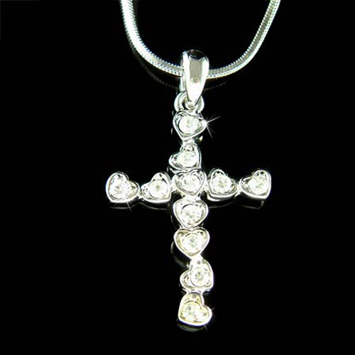 Croce cuore swarovski - cuore,
