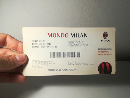 Biglietto mondo milan 2016 - mondo,