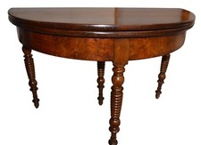 elegante tavolo - console stile Luigi Filippo epoca metà  '800 in noce  massello