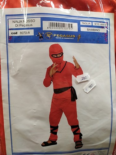 Costumi ninja rosso vestiti - rosso,
