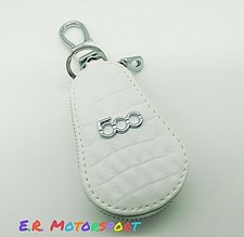Portachiavi in Poliuretano White con logo 500 Cinquecento