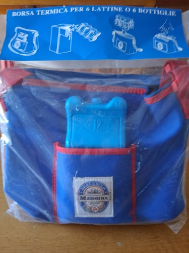 Borsa termica blu rossa con - borsa,