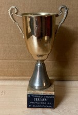 Coppa Negri trofeo per premiazione sport Torneo Tennis SERSANPI 1982 cm. 17,5