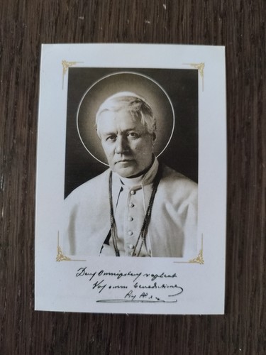 Papa pio holy card - papa,