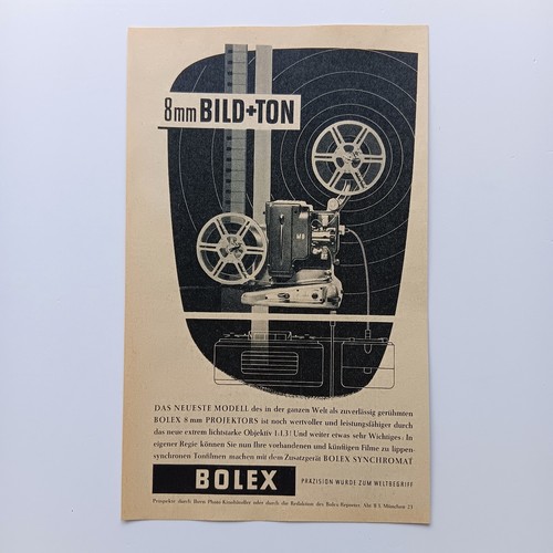 1956 proiettore bolex 8mm - bolex,
