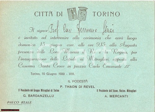 1930 torino cerimonia - torino,