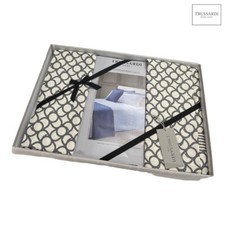 Completo Lenzuola Trussardi Matrimoniale Raso Di Cotone Contemporary Grigio