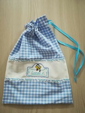 Sacca Asilo Nido scuola Personalizzato Nome Bimbo Bimba Ricamata a Mano Cotone