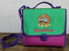 Cartella Zaino Zainetto Vintage Disney BUGS BUNNY Tracolla Viola Verde D'epoca