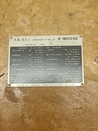 Ricambi usati akai 1800sd - akai, x-1800sd