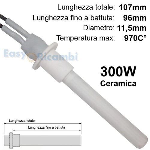 Candeletta ceramica 300w - ceramica,