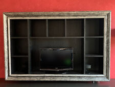 libreria cornice EGO porta TV argento anticato