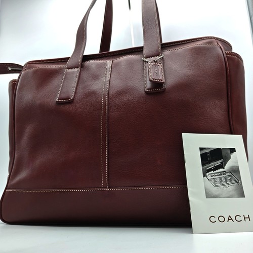 Coach totebag pelle bordeaux - totebag,