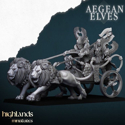 Nemean lions chariot 28mm - lions,