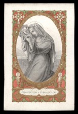 santino incisione 1800 S.ROSA DA LIMA