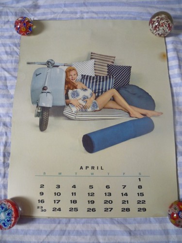 Original vespa calendar page - vespa,