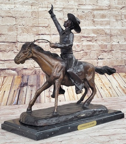 Bronzo cowboy scultura lazo - bronzo,
