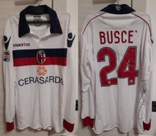 MAGLIA CALCIO BOLOGNA FC 1909 MATCH WORN N°24 BUSCE' 2010/2011 CERASARDA MACRON