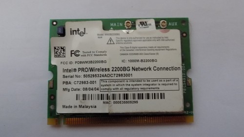Carte intel pro - intel, pro/wireless