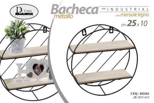 Bacheca tonda rotonda mensola - bacheca,
