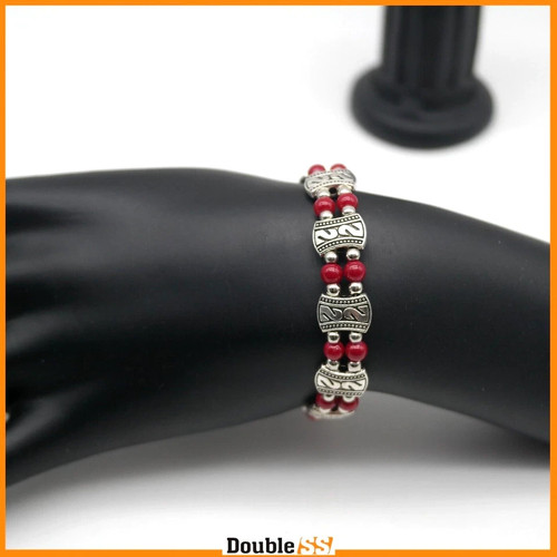 Bracciale tibetano rosso uomo - tibetano,