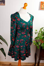 %Vendita% Vintage Originale 60er Vestitino Verde Motivo Battitore Discoteca