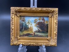 Quadro miniatura vintage olio