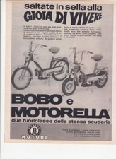 advertising CICLOMOTORI MOTOBI BOBO-MOTORELLA 1969-MOTOITALIANE MOTOSPORT EPOCA