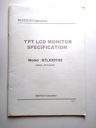 Bestech corporation tft - bestech,