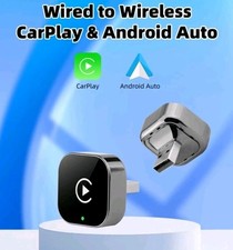 Adattatore Auto 2 in 1 Wireless CarPlay Android Plug & Play USB per iPhone Andro