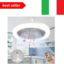 Lampadario con Ventilatore da Soffitto,E27 Ventola Soffitto con Luce,Plafonie...