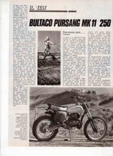 advertising Pubblicità MOTO BULTACO PURSANG MK 11  250 1978- MOTOCROSS EPOCA