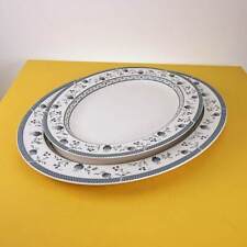coppia di piatti ovali da portata Royal Doulton Cambridge Blue TC1017