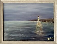 Quadro Ad Olio Su Tela/Paesaggio Marittimo/Il Faro/ The Lighthouse/Kostina Daria