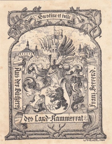 Exlibris schedario klischee - exlibris,