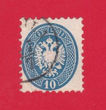 Lombardo Veneto 1864 - Aquila bicipite 10 Soldi dent. 9½ usato - Unificato 17A
