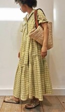 Abito a strati TOAST giallo acido/carbone a quadri 18