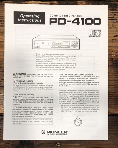 Pioneer 4100 lettore - pd-4100,