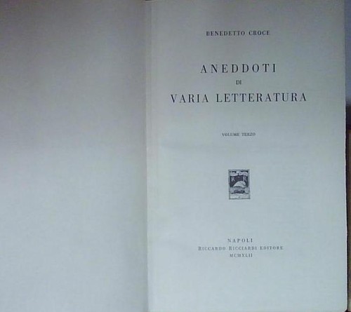 Croce aneddoti varia - di,