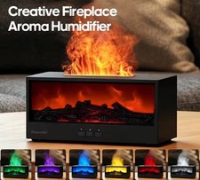 Diffusore Aromi Camino LED RGB 150ml Umidificatore con Telecomando Casa Relax