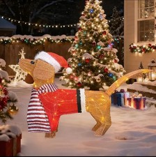 Cane Bassotto Luminoso LED – Decorazione Natalizia da Esterno/Interno – 71,5 cm