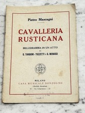 CAVALLERIA RUSTICANA 1927 VECCHIO LIBRETTO OPERA OLD BOOKLET