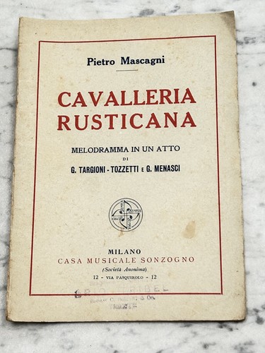 Cavalleria rusticana 1927 - cavalleria,